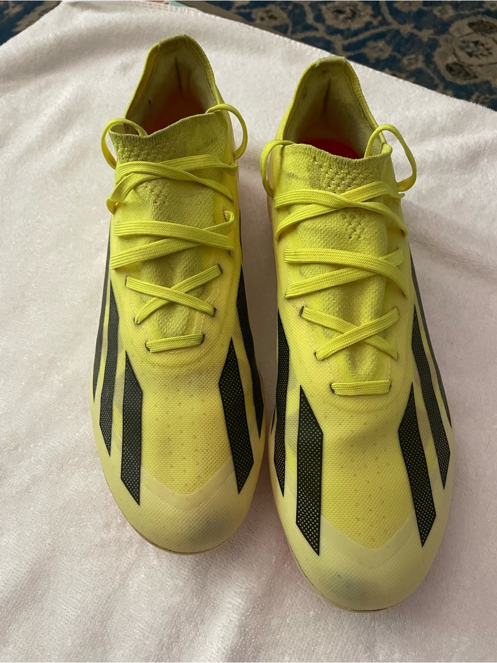 adidas Men's Neon Yellow Soccer Cleats with Black Accents